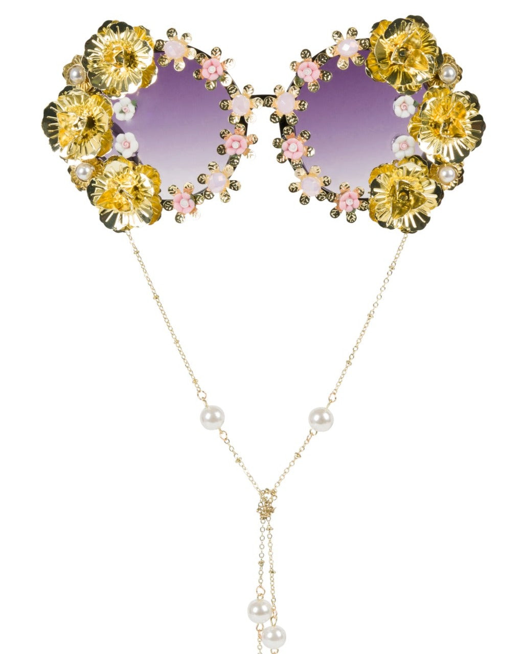 Flower Full Long Necklace S00 - Fashion Jewelry