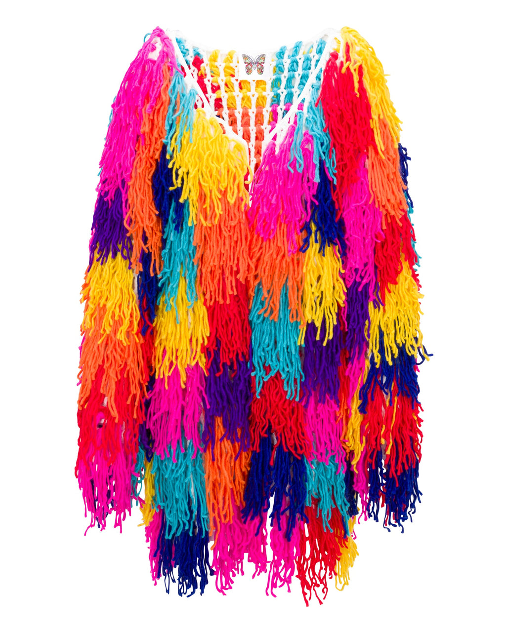 Groovy Fringe Technicolor Sweater Coat – Meghan Fabulous