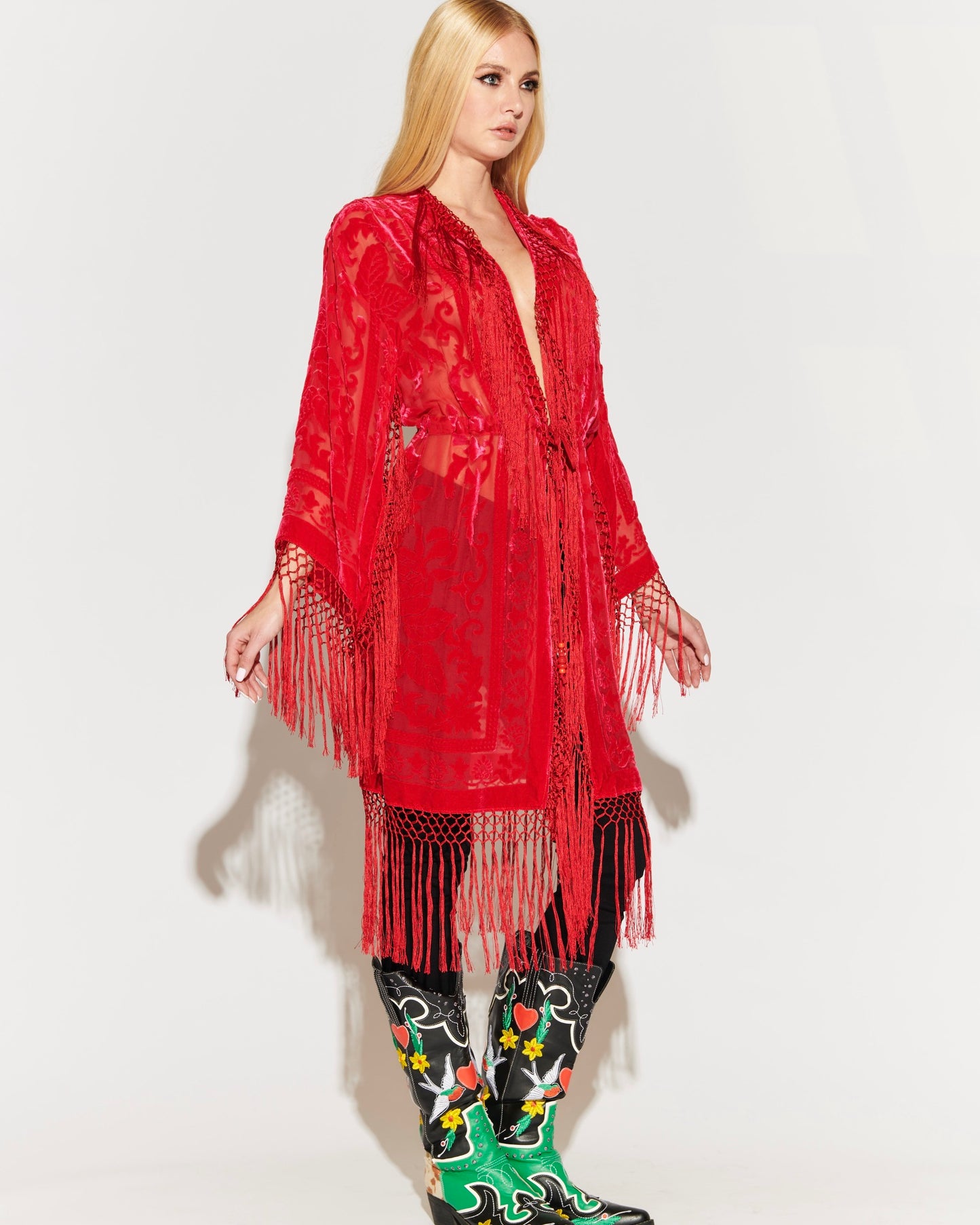 Nouveau Goddess Kimono - Red