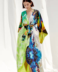 Underwater Lagoon Maxi Kimono - Turquoise Reef