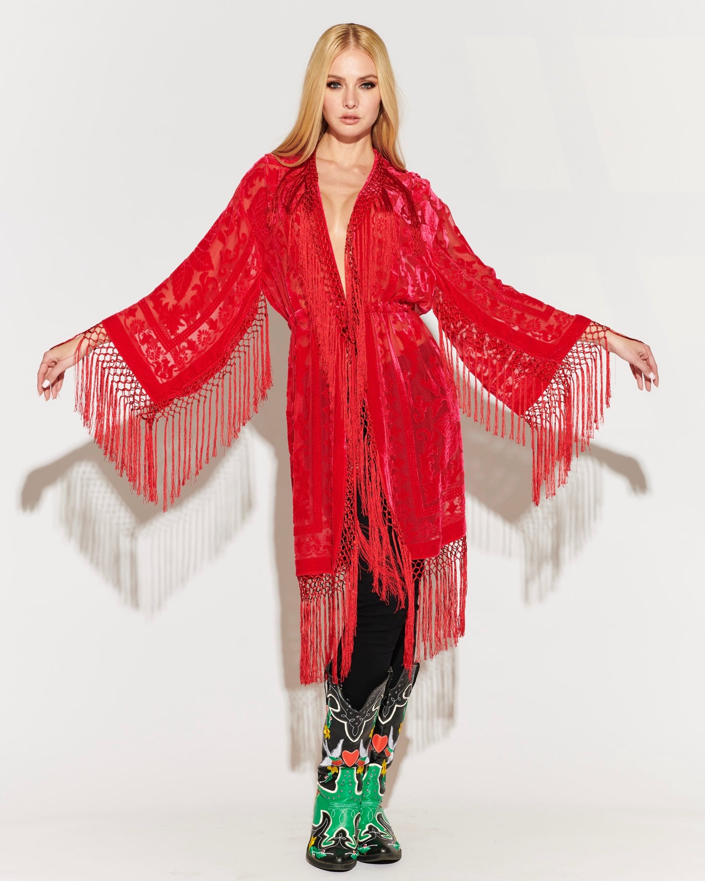 Nouveau Goddess Kimono - Red