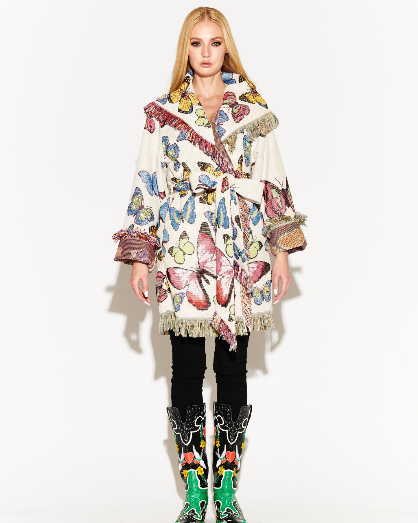 Garden Party Blanket Coat - Butterfly