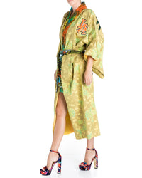 Los Panthera Sequin Kimono - Lime