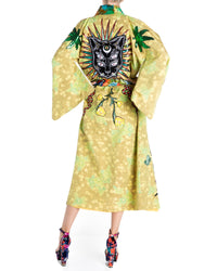 Los Panthera Sequin Kimono - Lime