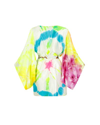 Technicolor Tie Dye Goddess Kimono