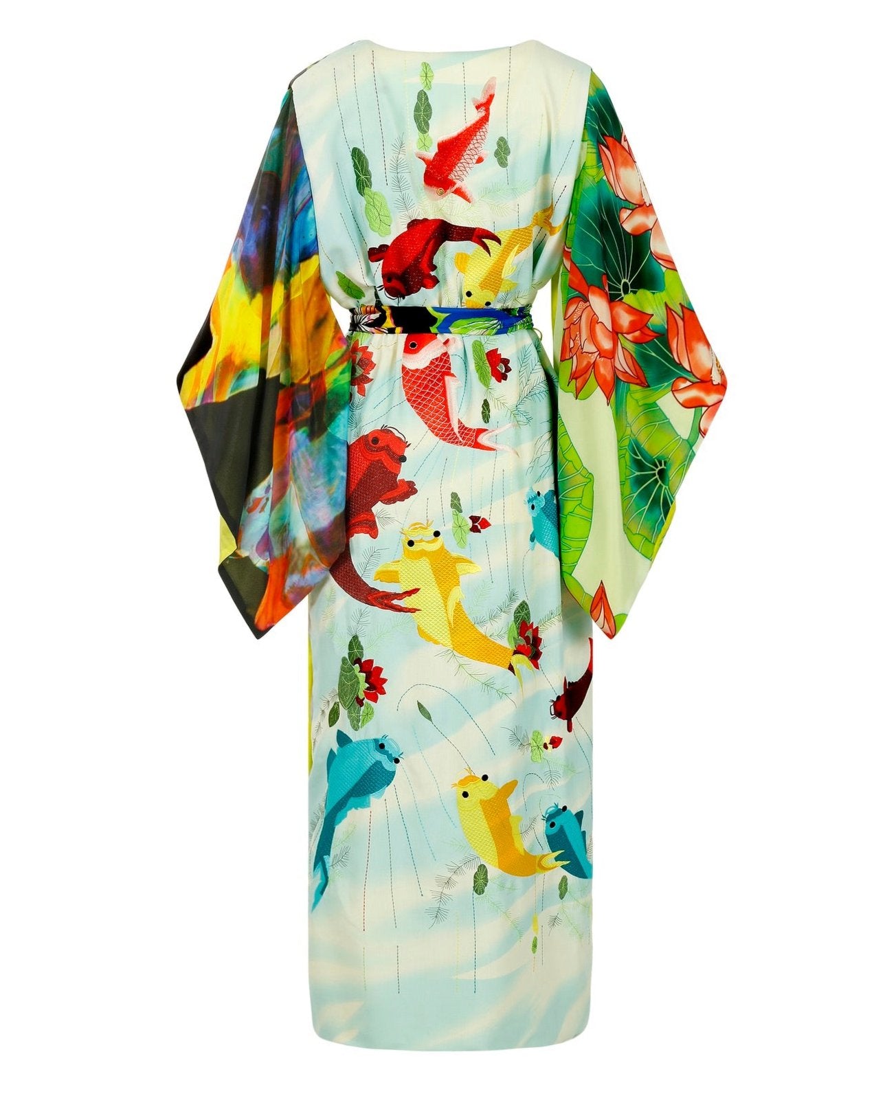 Underwater Lagoon Maxi Kimono - Turquoise Reef