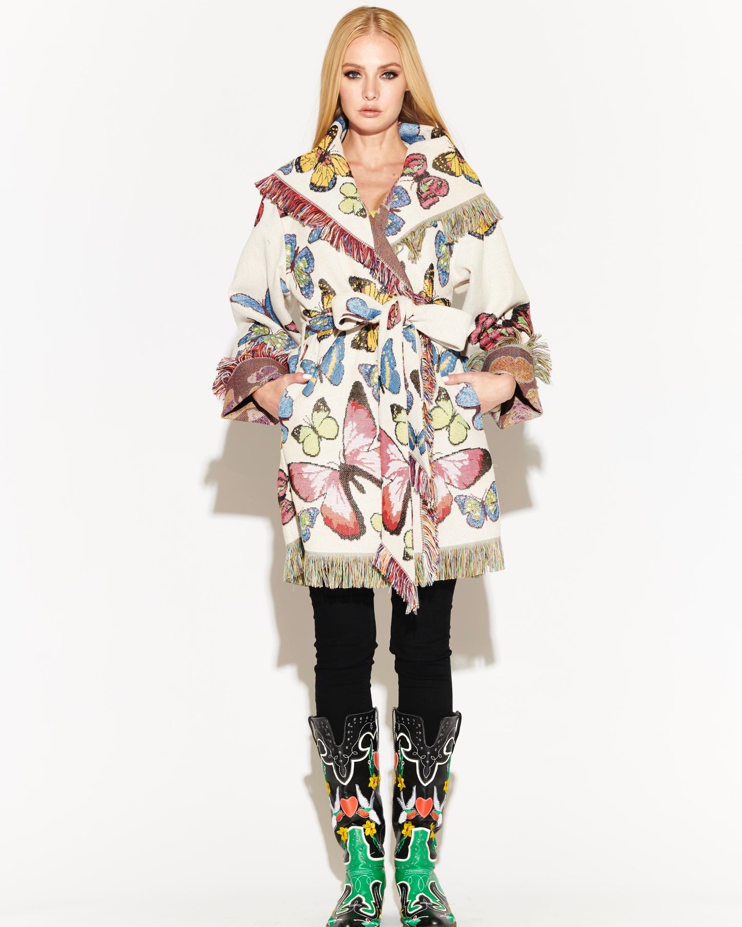 Garden Party Blanket Coat - Butterfly