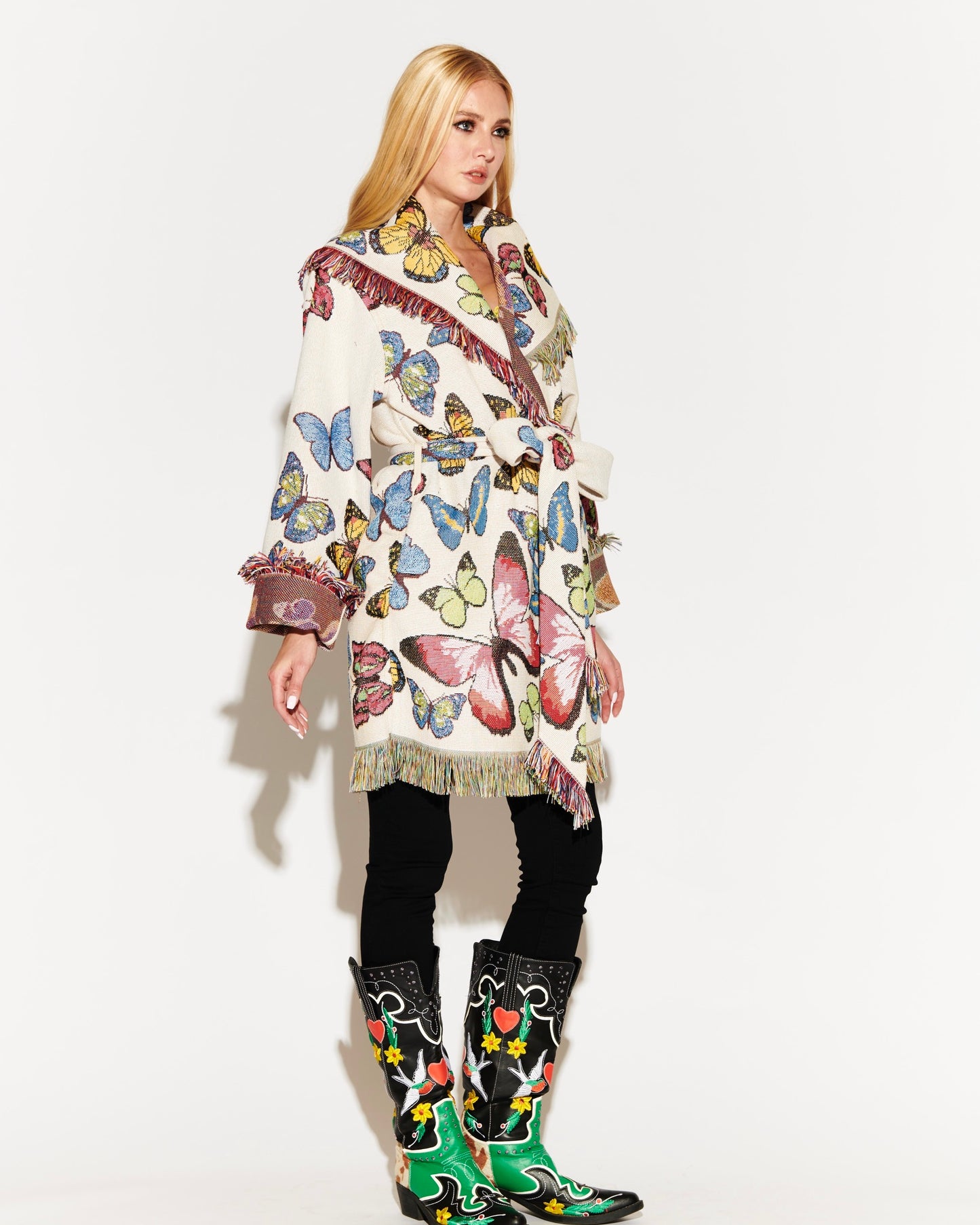 Garden Party Blanket Coat - Butterfly