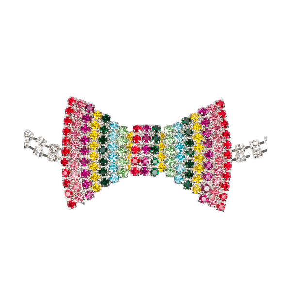 Rhinestone bow deals tie choker