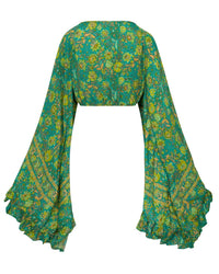 Amber Blossom Cinch Top - Green