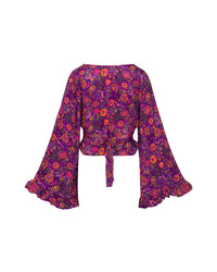 Dreamy Daisy Wrap Top - Violet