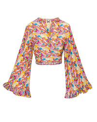 Dreamy Daisy Wrap Top - Rainbow