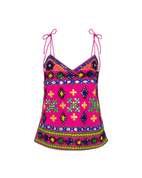 Eternal Bliss Embroidered Camisole - Fuchsia