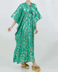 Palm Springs Caftan Maxi Dress - Jade/Gold