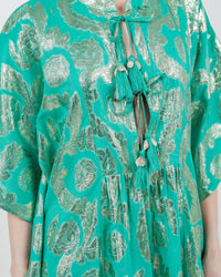 Palm Springs Caftan Maxi Dress - Jade/Gold