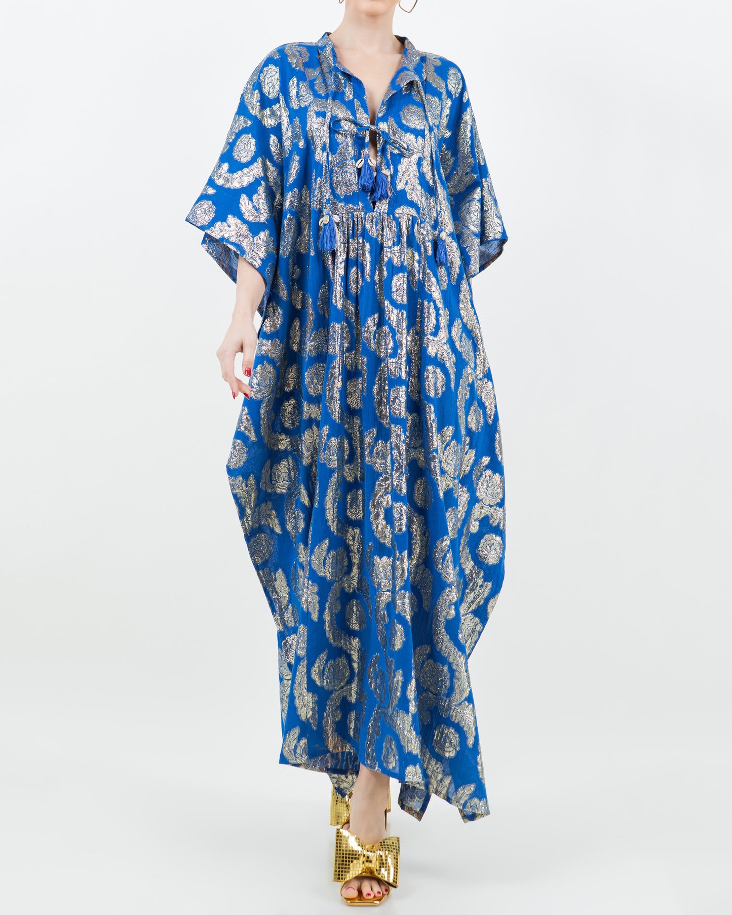 Palm Springs Caftan Maxi Dress - Ocean Blue