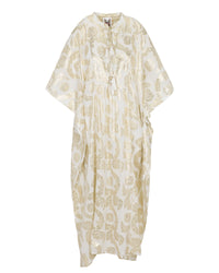 Palm Springs Caftan Maxi Dress - Seashell/Gold