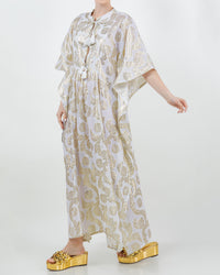 Palm Springs Caftan Maxi Dress - Seashell/Gold