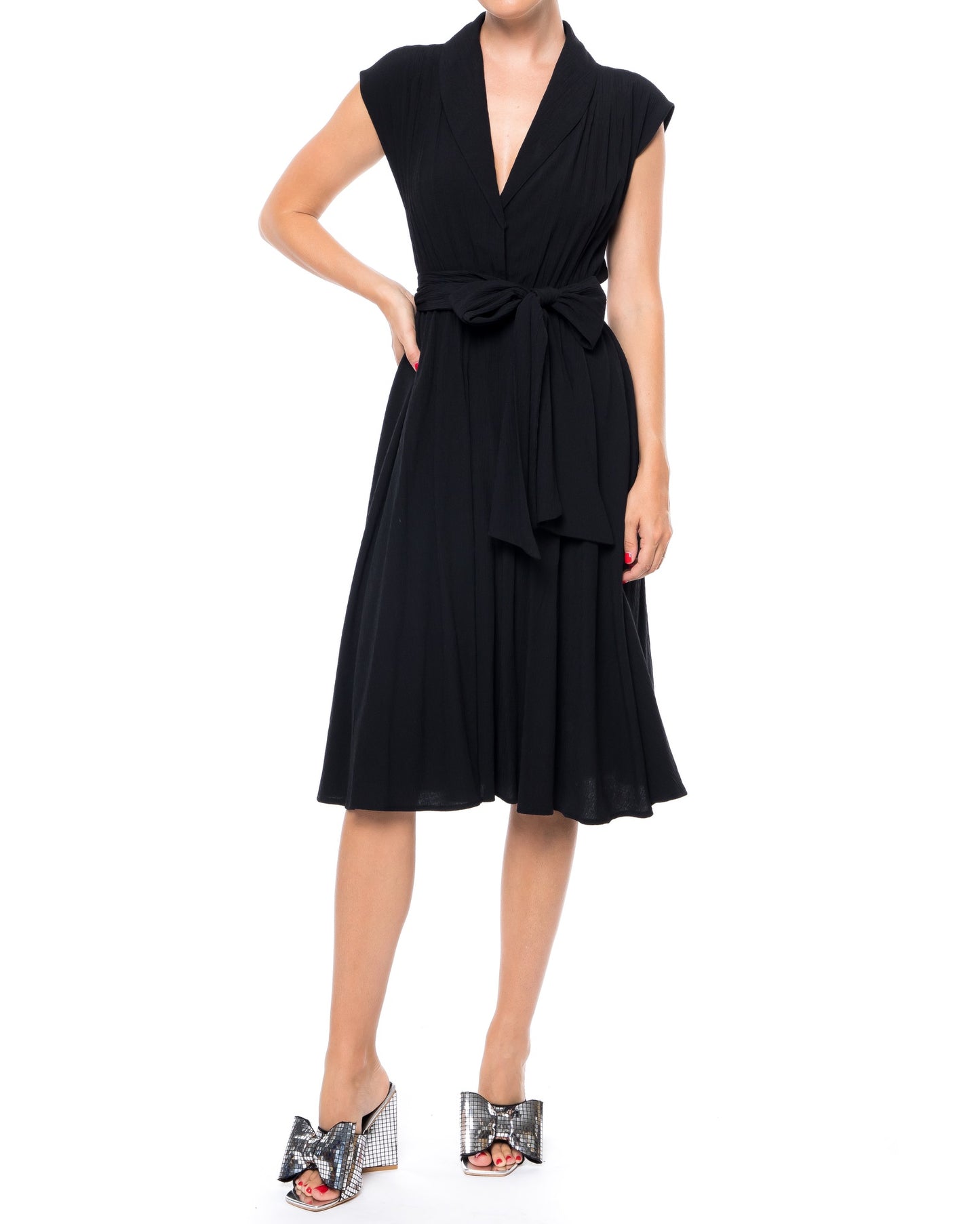 Honeysuckle Midi Dress - Black