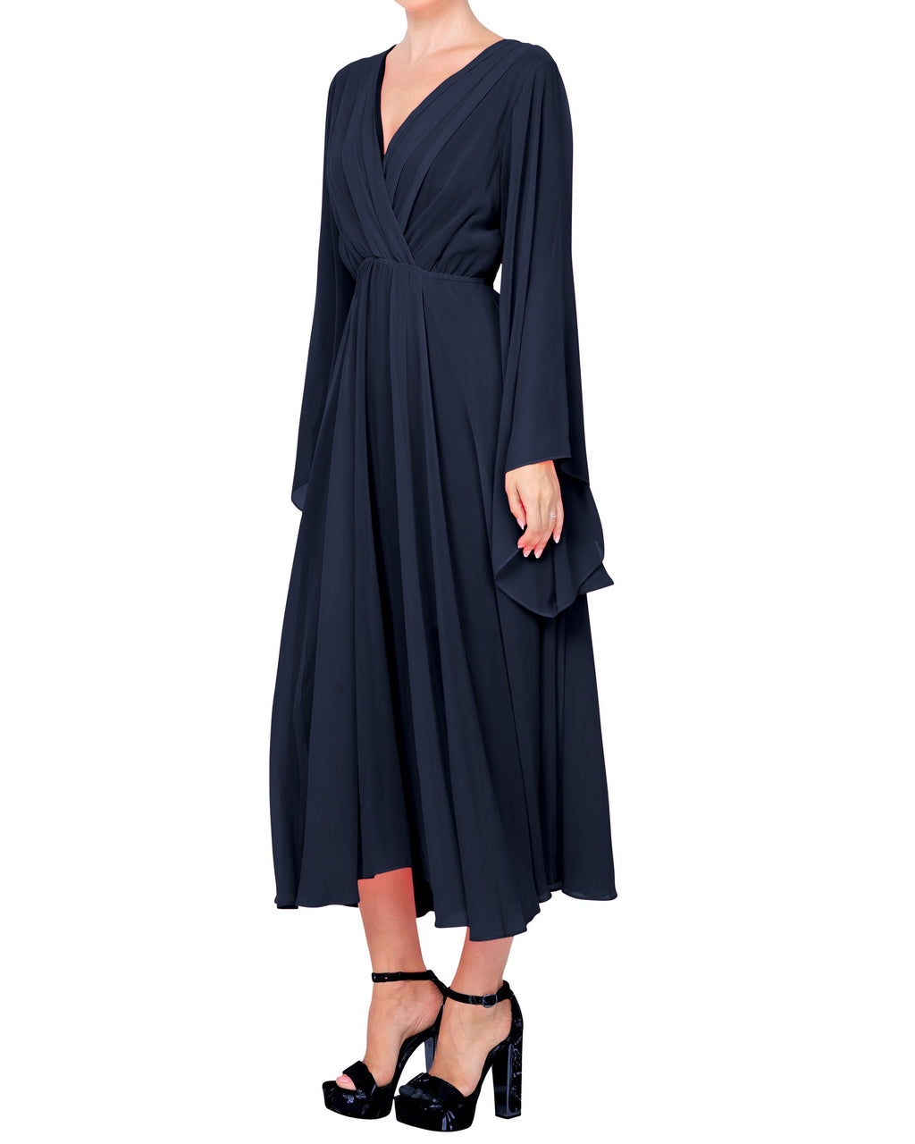 Sunset Midi Dress - Navy – Meghan Fabulous