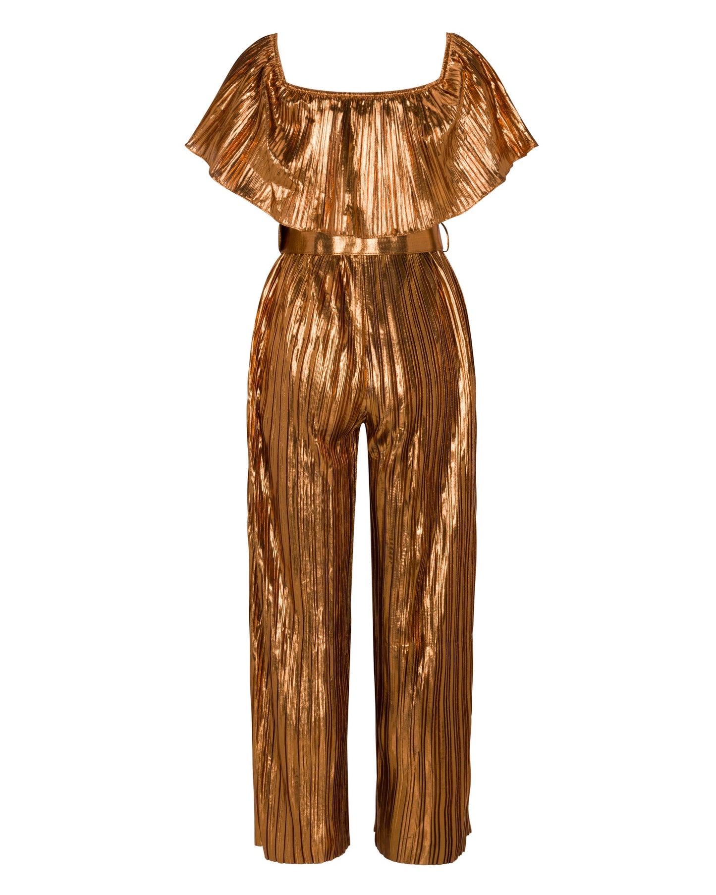 Dancing Queen Pleated Jumpsuit - Bronze