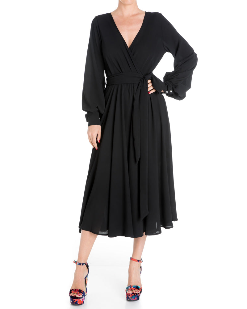 Venus Midi Dress - Black – Meghan Fabulous