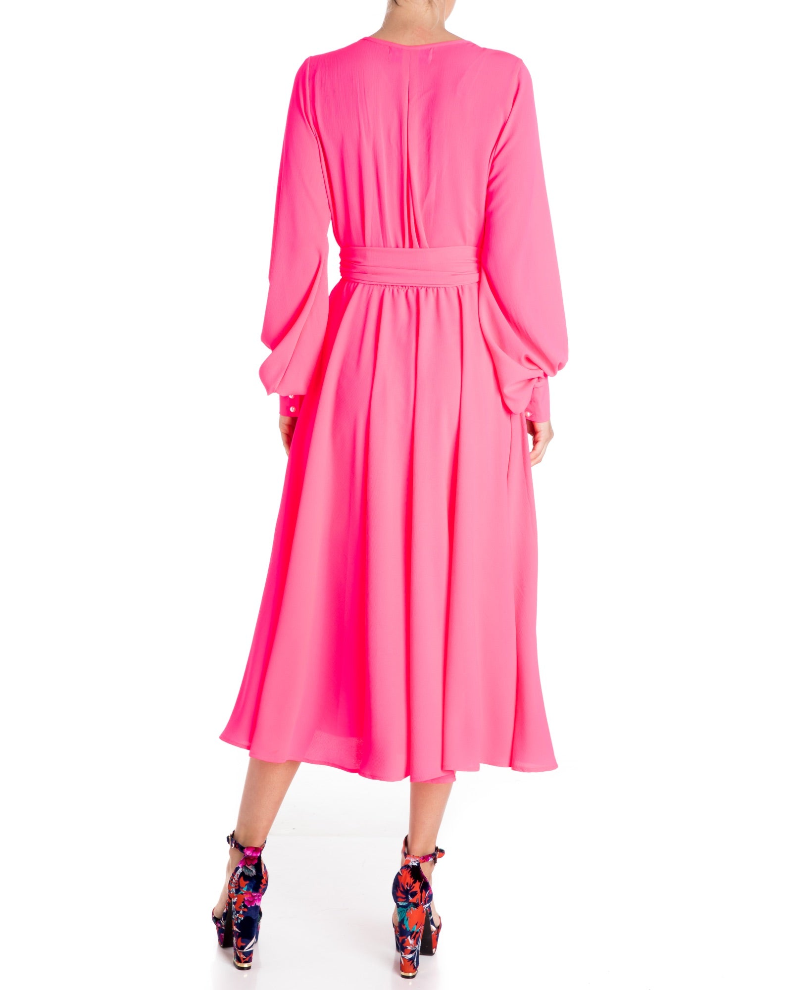 Venus Midi Dress - Neon Pink – Meghan Fabulous