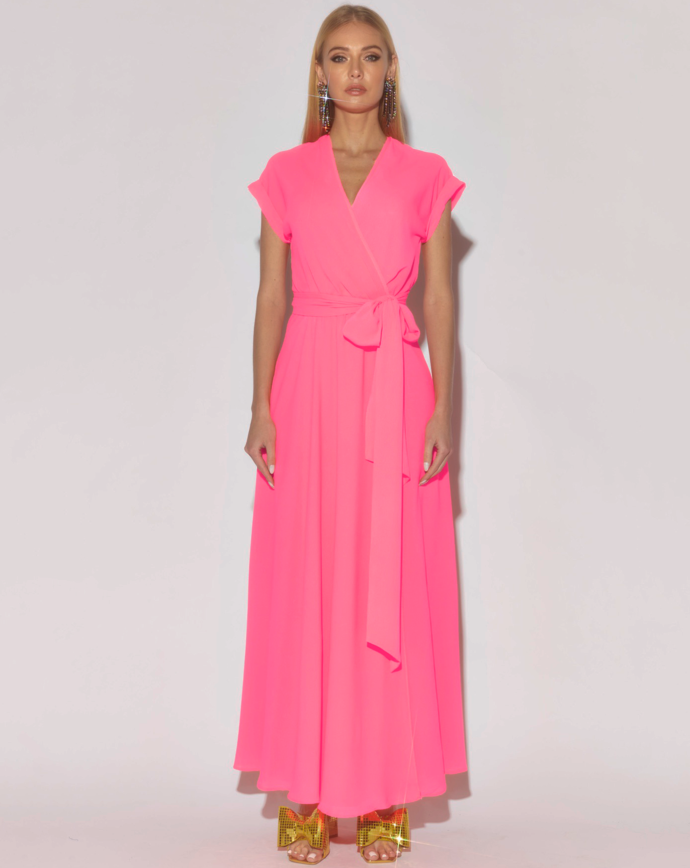 Jasmine Maxi Dress - Neon Pink