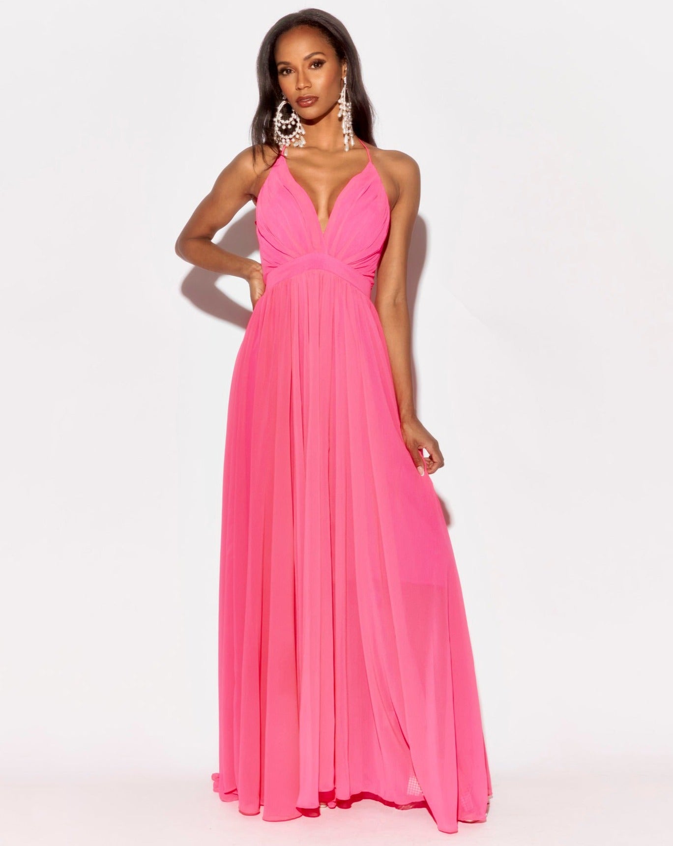 Enchanted Garden Maxi Dress - Neon Pink – Meghan Fabulous