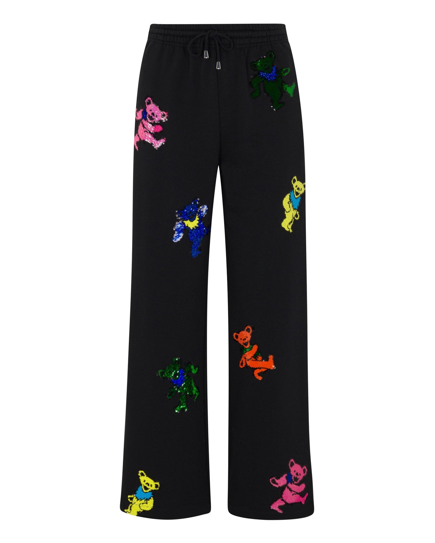 The Original Grateful Dead Dancing Bears Sequin Lounge Pant - Black