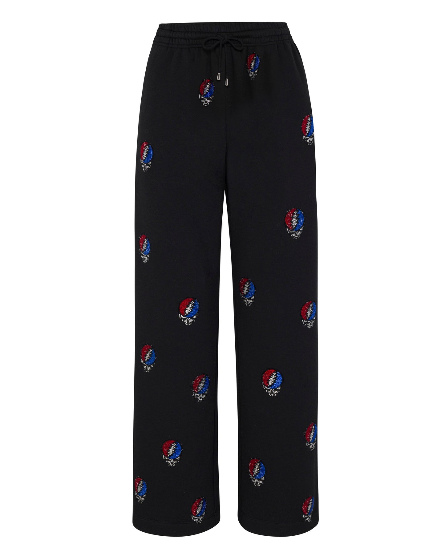 The Original Grateful Dead Rhinestone Stealie Lounge Pant - Black