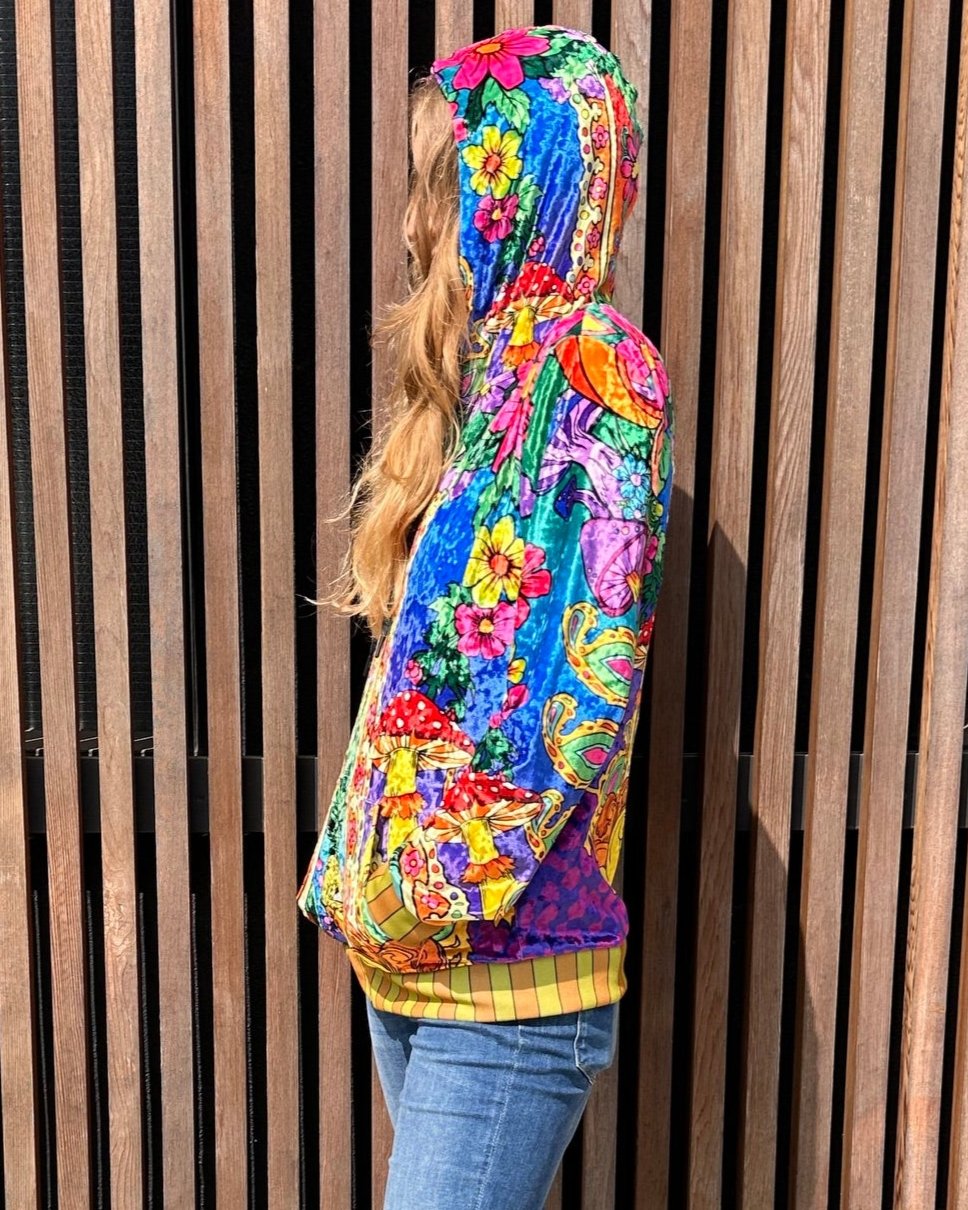 Kaleidoscope Dreams Zip Up Hoodie - Wildflower Paradise