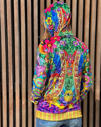 Kaleidoscope Dreams Zip Up Hoodie - Wildflower Paradise