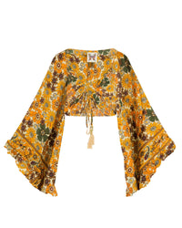 Amber Blossom Cinch Top - Gold