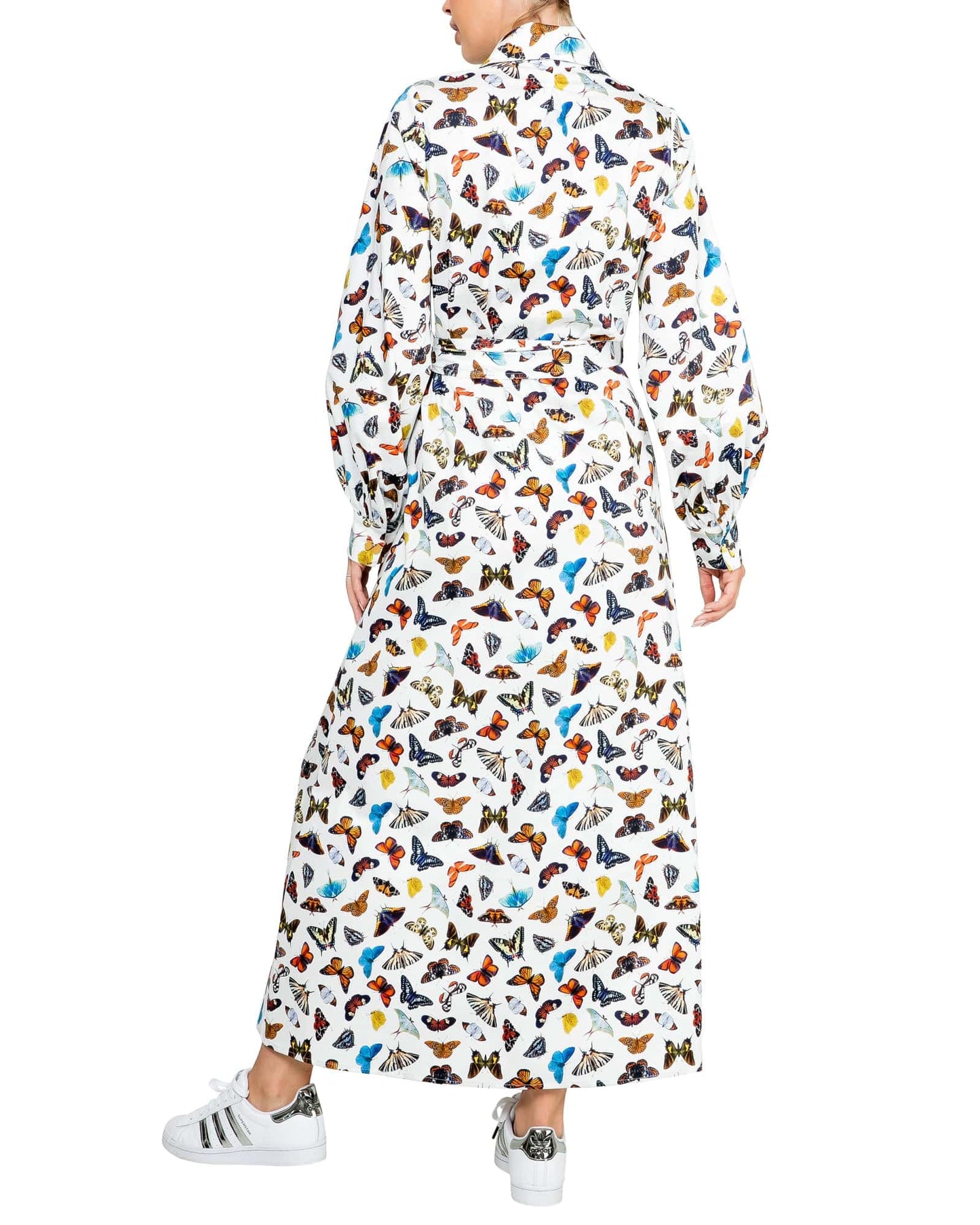 The Butterfly Shirt Maxi Dress - Ivory