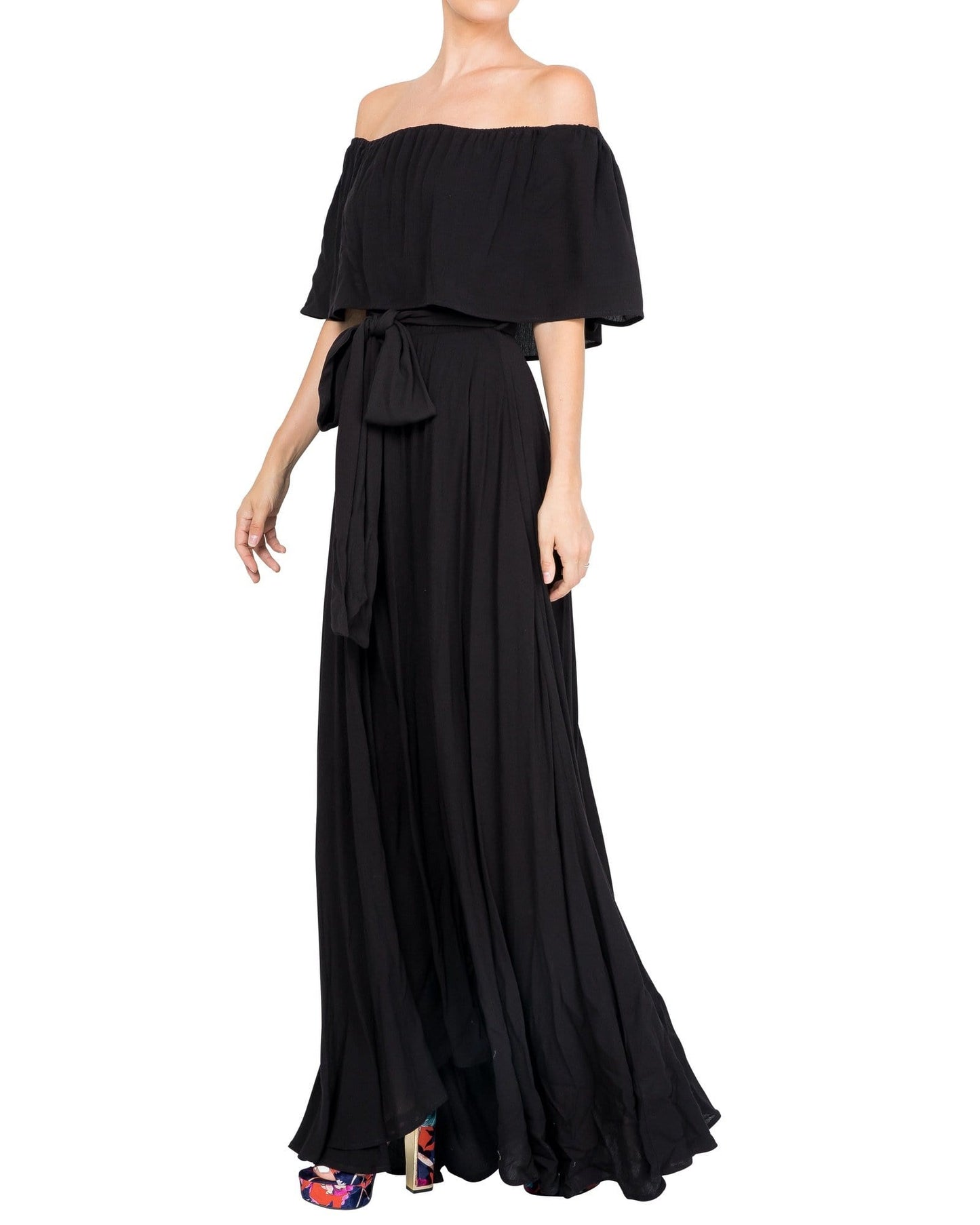 Morning Glory Maxi Dress - Black