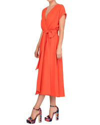 Jasmine Midi Dress - Flame