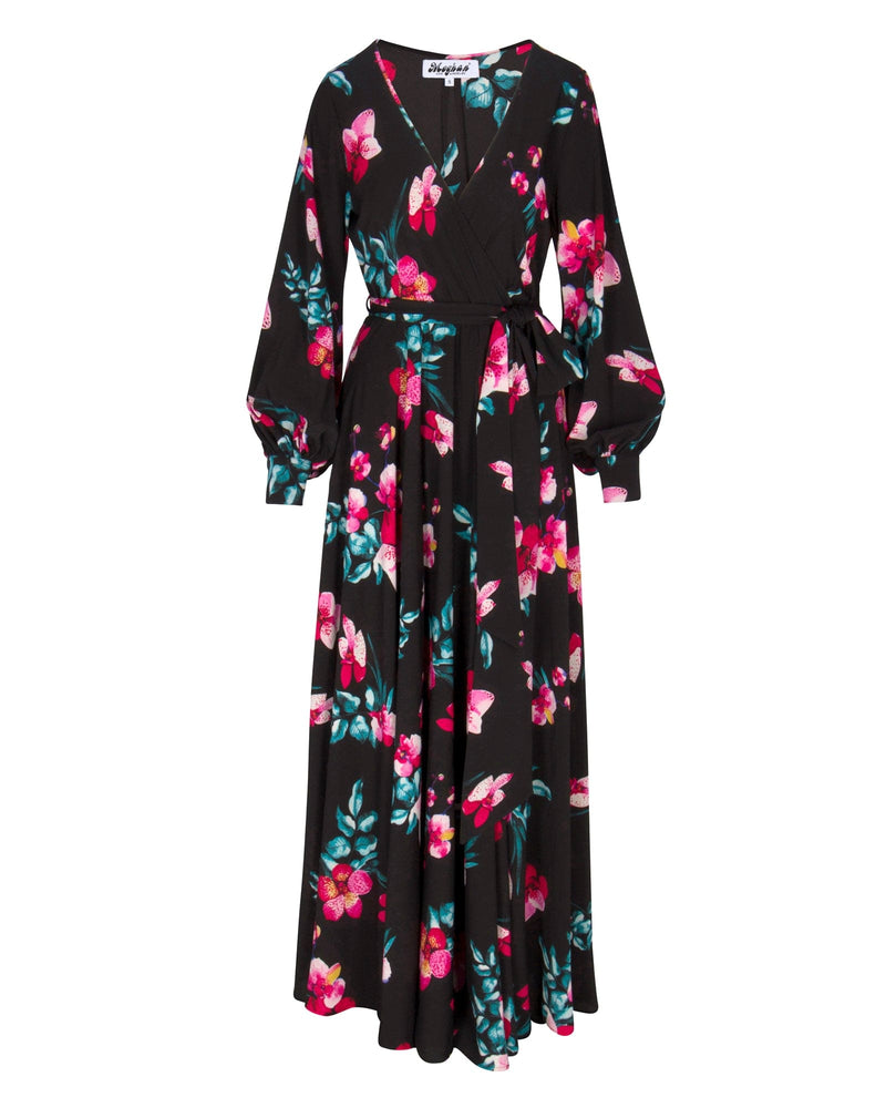 LilyPad Maxi Dress - Orchid Black – Meghan Fabulous